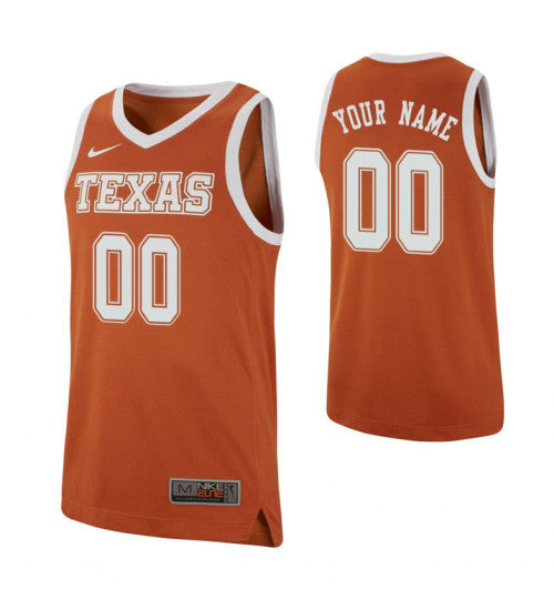 Texas Longhorns Custom Jersey Texas Orange retro stitched fan jersey RTJ7718 image 1