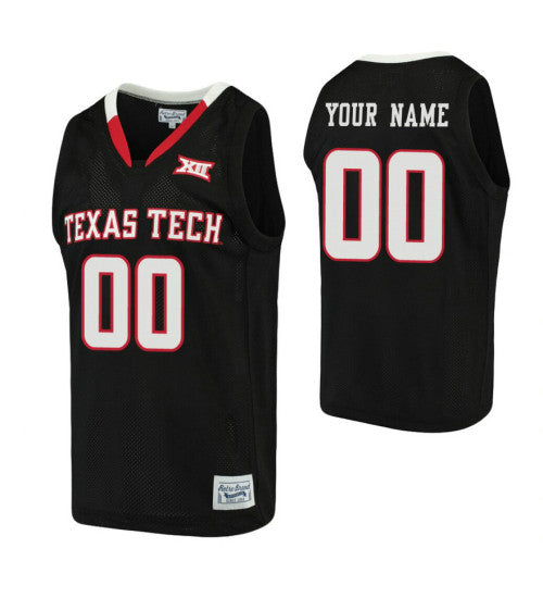 Texas Tech Red Raiders Custom Basketball Alumni Jersey Black retro stitched fan jersey RTJ7660 image 1