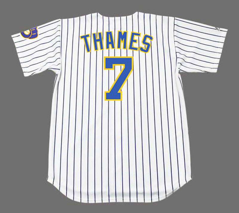 ET MB Milwaukee Alternate Home Baseball Stitched Jersey, Vintage Baseball Jersey, Retro Sewn Jersey