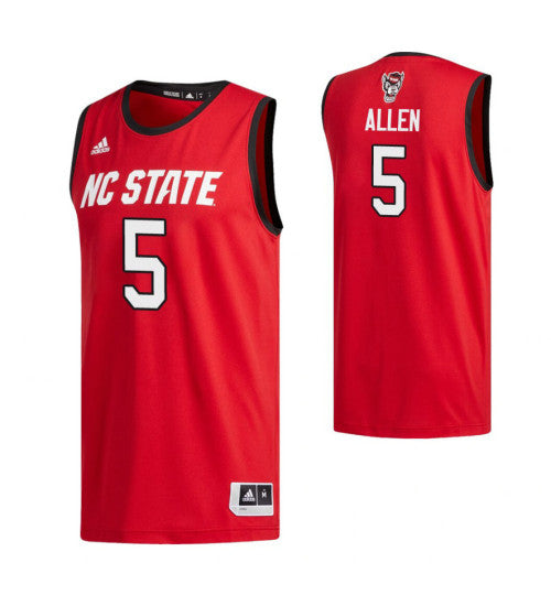 Nc State Wolfpack 5 Thomas Allen College Basketball Jersey Red retro stitched fan jersey RTJ3296 image 1