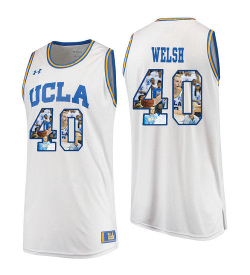 UCLA Bruins 40 Thomas Welsh College Basketball Jersey White retro stitched fan jersey RTJ7550 image 1
