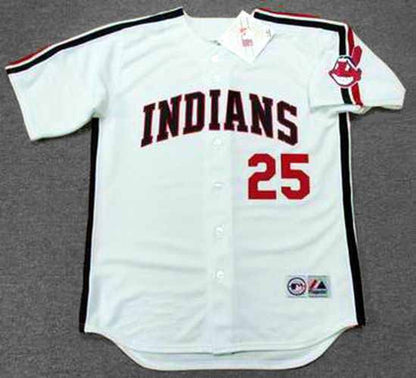 Jim Thome Cleveland Indians 1993 Baseball jersey retro stitched fan gear RTJ00528