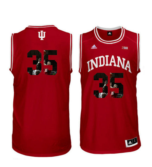 Indiana Hoosiers 35 Tim Priller College Basketball Jersey Red 7660 retro stitched fan jersey RTJ4989 image 1