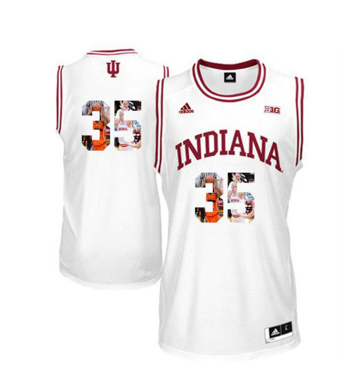 Indiana Hoosiers 35 Tim Priller College Basketball Jersey White 7662 retro stitched fan jersey RTJ4987 image 1