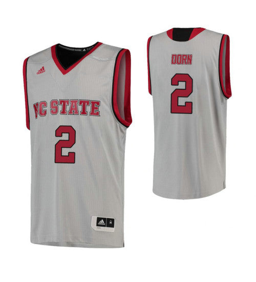 Nc State Wolfpack 2 Torin Dorn College Basketball Jersey Gray retro stitched fan jersey RTJ3300 image 1
