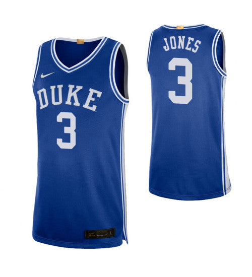Duke Blue Devils 3 Tre Jones Alumni Limited College Basketball Jersey Royal retro stitched fan jersey RTJ5553 image 1