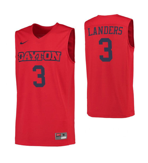 Dayton Flyers 3 Trey Landers College Basketball Jersey Red 6867 retro stitched fan jersey RTJ5782 image 1