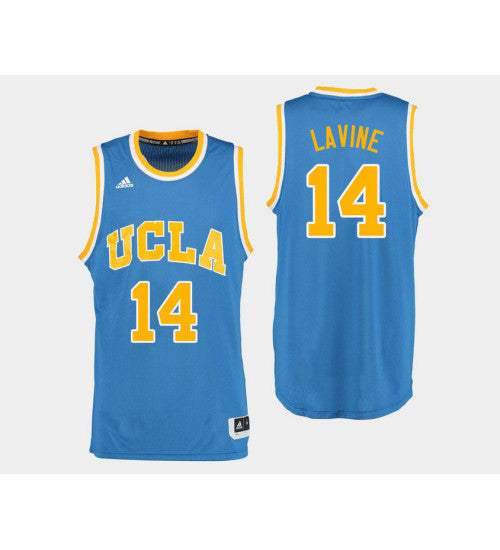 UCLA Bruins 14 Zach Lavine Blue Road College Basketball Jersey retro stitched fan jersey RTJ1841 image 1