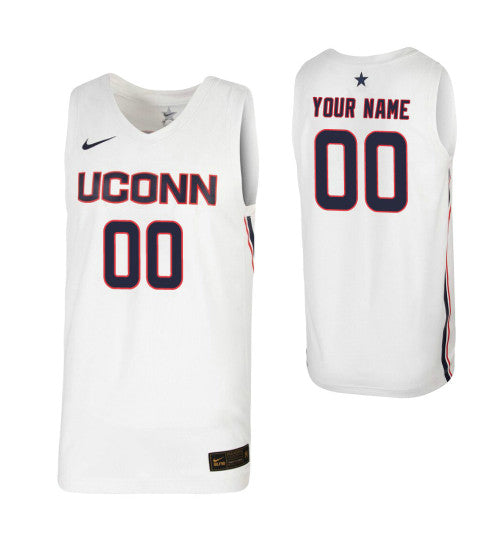 UConn Huskies Custom Jersey White retro stitched fan jersey RTJ7499 image 1