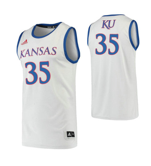 Kansas Jayhawks 35 Udoka Azubuike College Basketball Jersey Gray retro stitched fan jersey RTJ10492 image 1