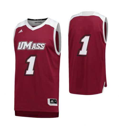 Umass Minute 1 College Basketball Jersey Maroon retro stitched fan jersey RTJ7494 image 1