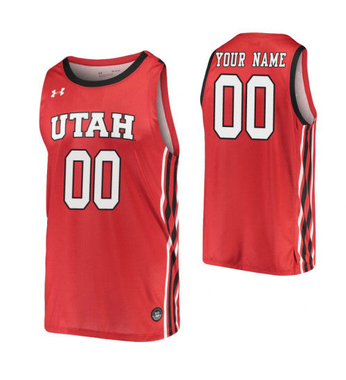 Utah Utes Custom Jersey Red retro stitched fan jersey RTJ7325 image 1