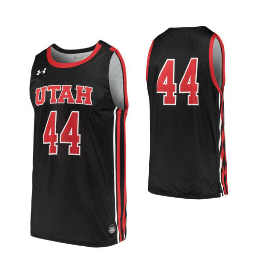 Utah Utes 44 College Basketball Jersey Black retro stitched fan jersey RTJ1573 image 1