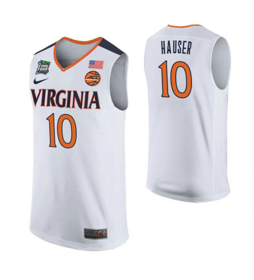 Virginia Cavaliers 10 Sam Hauser White College Basketball Jersey retro stitched fan jersey RTJ7143 image 1