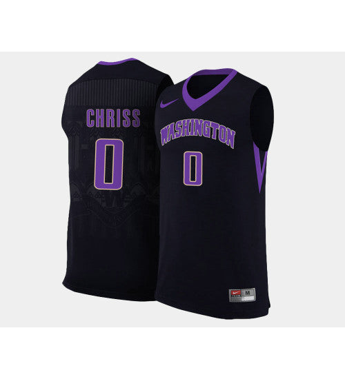 Washington Huskies 0 Marquese Chriss Black Alternate College Basketball Jersey retro stitched fan jersey RTJ7046 image