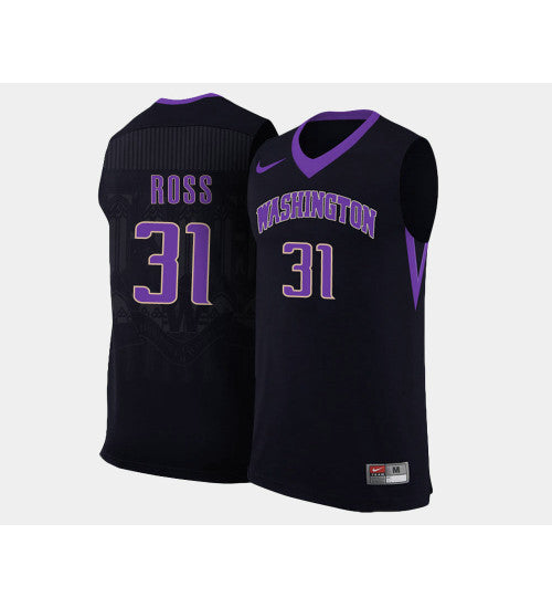 Washington Huskies 31 Terrence Ross Black Alternate College Basketball Jersey retro stitched fan jersey RTJ1269 image 1