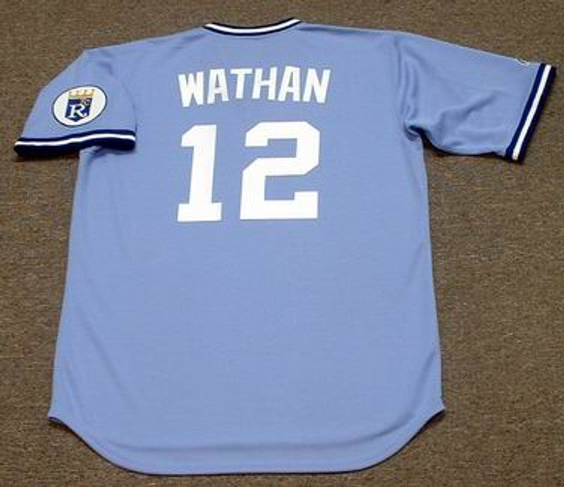 JW KCR 1980 Cooperstown Throwback Baseball Stitched Jersey, Vintage Baseball Jersey, Retro Sewn Jersey