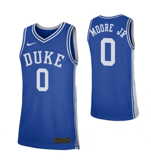Wendell Moore Jr College Basketball Jersey Royal Duke Blue Devils retro stitched fan jersey RTJ6994 image 1