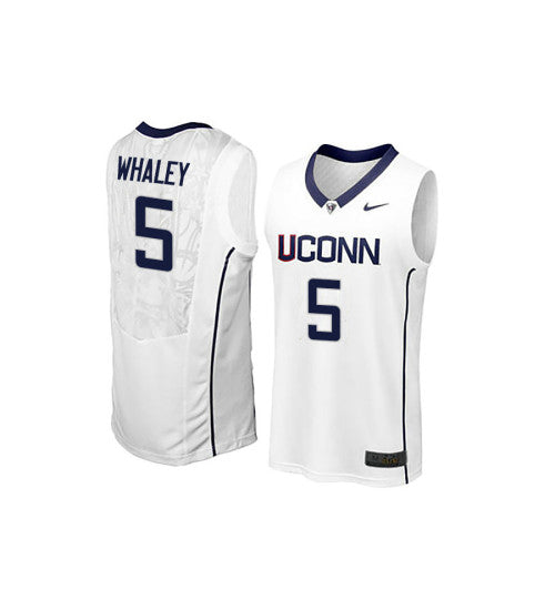 UConn Huskies 5 Isaiah Whaley College Basketball Jersey White retro stitched fan jersey RTJ7500 image 1