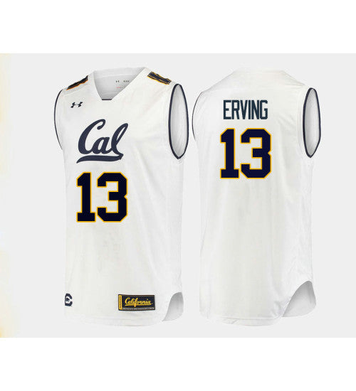 California Golden Bears 13 Jules Erving College Basketball Jersey White retro stitched fan jersey RTJ6126 image 1