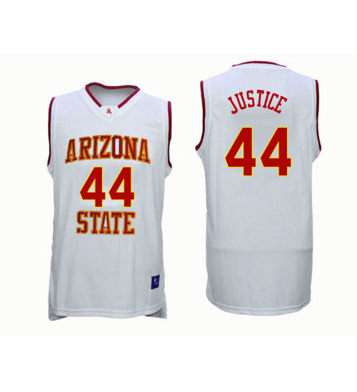 Arizona State Sun Devils 44 Kodi Justice College Basketball Jersey White retro stitched fan jersey RTJ12485 image 1
