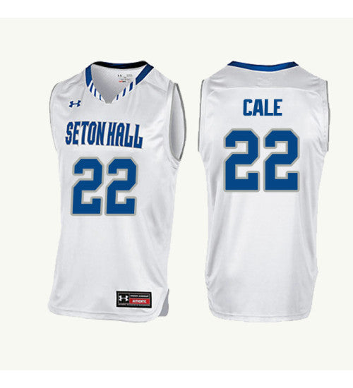 Seton Hall Pirates 22 Myles Cale College Basketball Jersey White retro stitched fan jersey RTJ2374 image 1