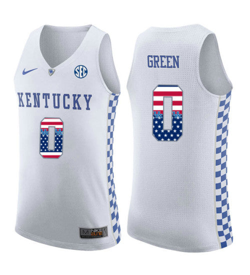 Kentucky Wildcats 0 Quade Green College Basketball Jersey White retro stitched fan jersey RTJ4574 image 1