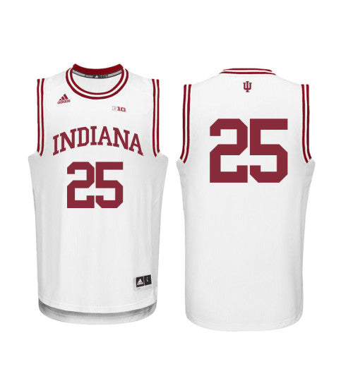 Indiana Hoosiers 25 Race Thompson College Basketball Jersey White 1772 retro stitched fan jersey RTJ10877 image 1
