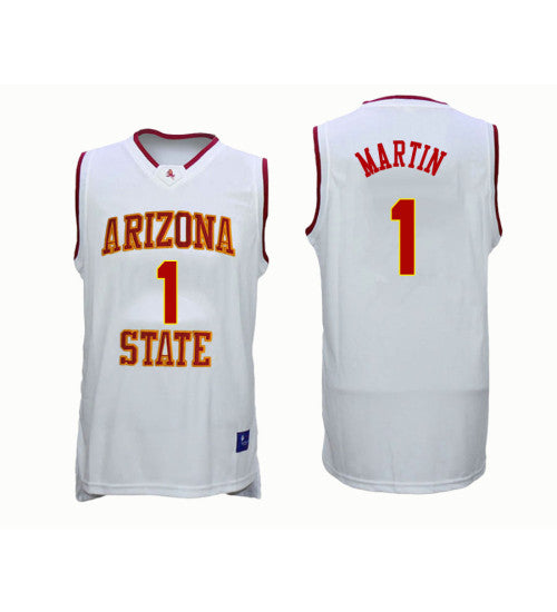 Arizona State Sun Devils 1 Remy Martin College Basketball Jersey White 6017 retro stitched fan jersey RTJ6632 image 1
