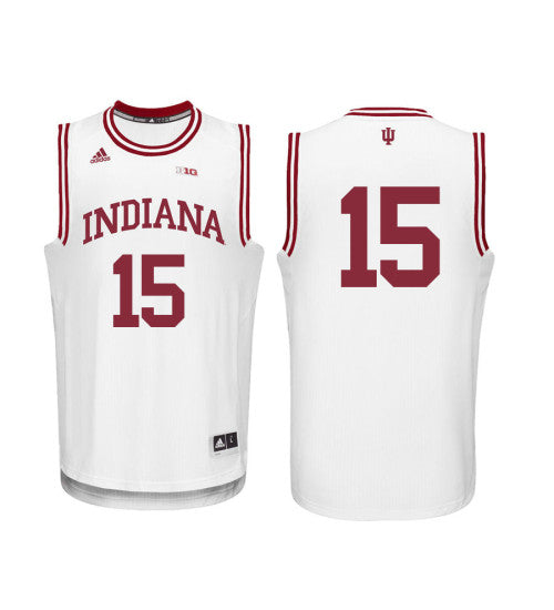 Indiana Hoosiers 15 Zach Mcroberts College Basketball Jersey White 1728 retro stitched fan jersey RTJ10921 image 1