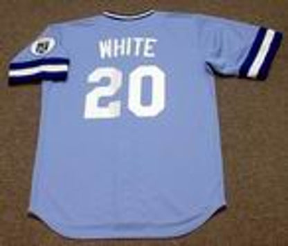 Frank White Kansas City Royals 1985 Baseball jersey retro stitched fan gear RTJ00933