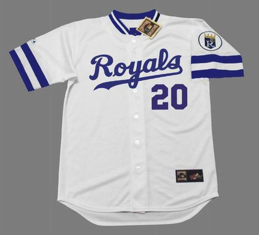 Frank White Kansas City Royals 1985 Baseball jersey retro stitched fan gear RTJ00932