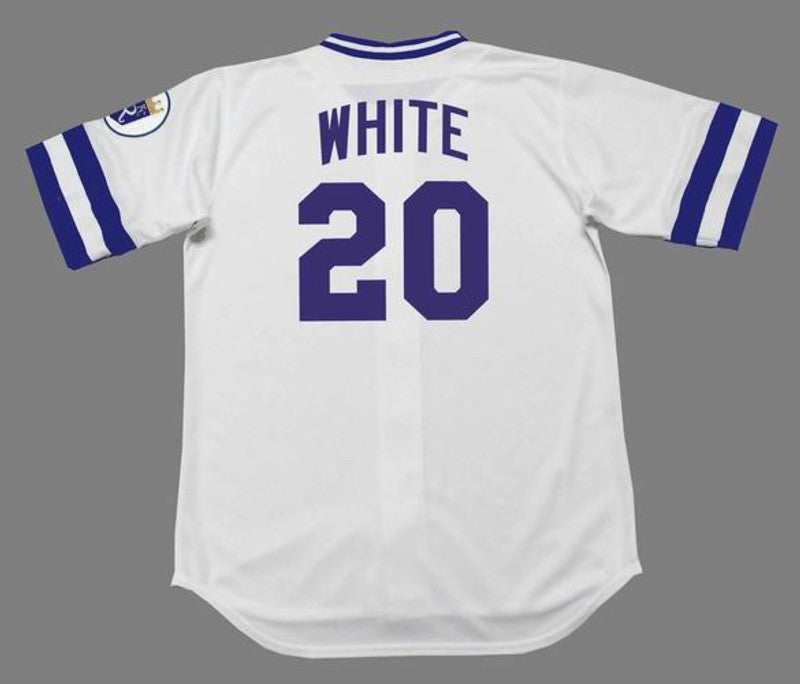 FW KCR 1985 Cooperstown Home Baseball Stitched Jersey, Vintage Baseball Jersey, Retro Sewn Jersey