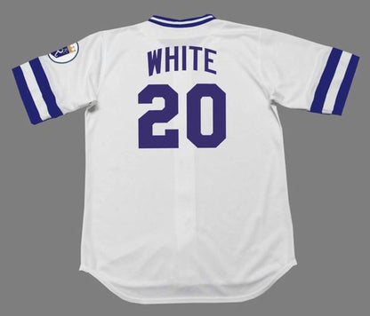 Frank White Kansas City Royals 1985 Baseball jersey retro stitched fan gear RTJ00932