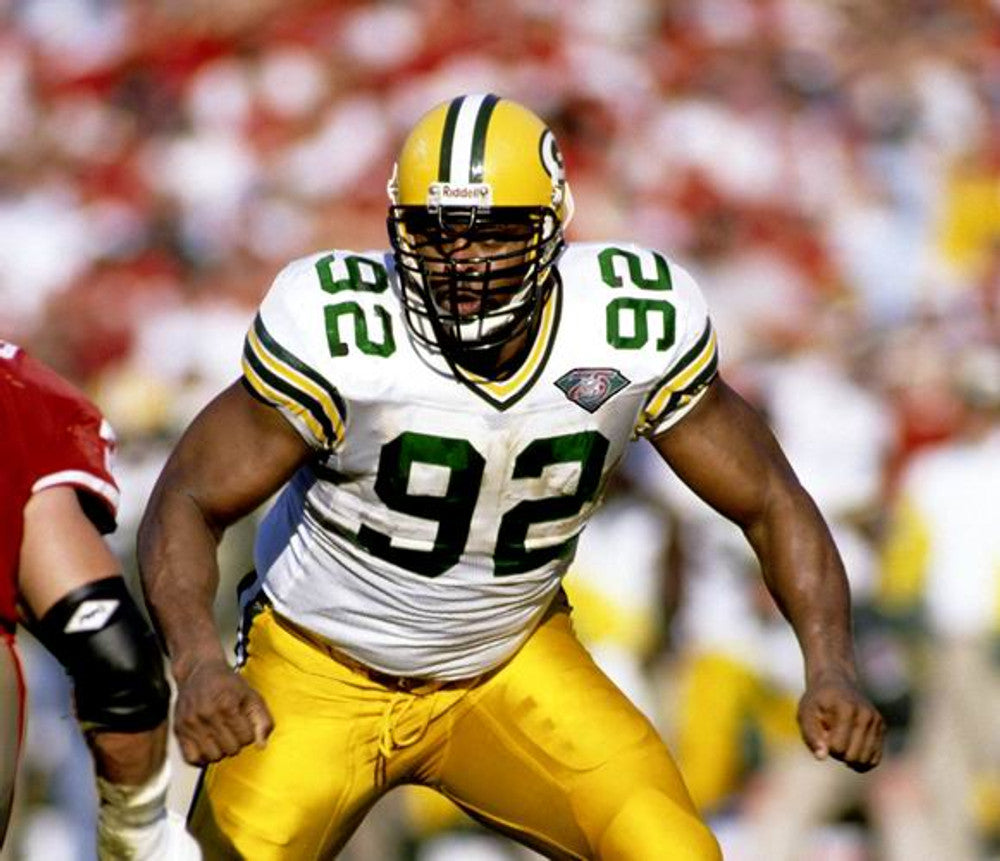 Green Bay Packers Reggie White 1994 Throwback White Football Jersey product image