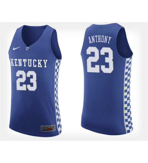 Kentucky Wildcats 23 Anthony Davis Blue Home College Basketball Jersey retro stitched fan jersey RTJ4515 image 1