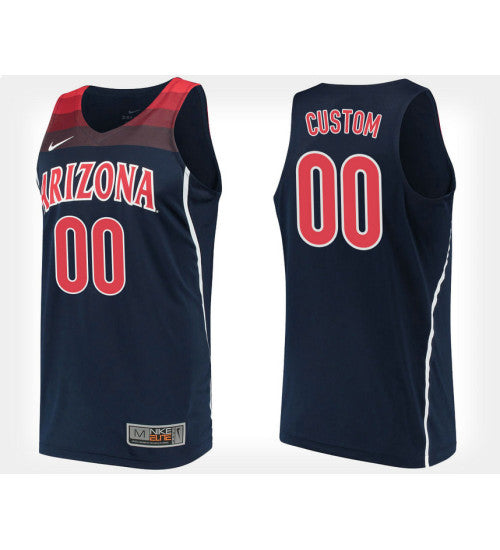 Arizona Wildcats 00 Custom Navy Alternate Jersey College Basketball retro stitched fan jersey RTJ12452 image 1