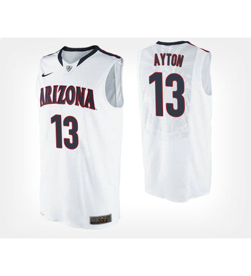 Arizona Wildcats 13 Deandre Ayton White Road College Basketball Jersey retro stitched fan jersey RTJ6508 image 1