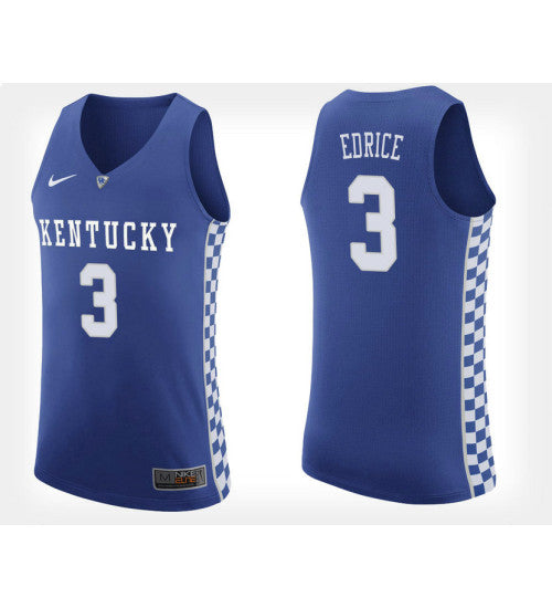 Kentucky Wildcats 3 Edrice Adebayo Blue Home College Basketball Jersey retro stitched fan jersey RTJ4500 image 1