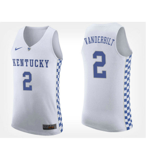 Kentucky Wildcats 2 Jarred Vanderbilt White Road College Basketball Jersey retro stitched fan jersey RTJ4529 image 1