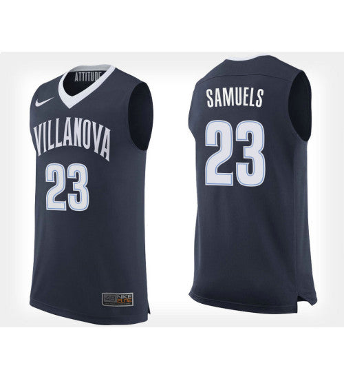 Villanova Wildcats 23 Jermaine Samuels Navy Home College Basketball Jersey retro stitched fan jersey RTJ1455 image 1