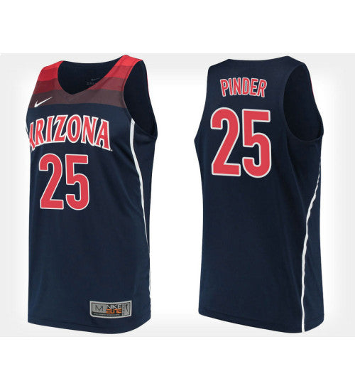Arizona Wildcats 25 Keanu Pinder Navy Alternate College Basketball Jersey retro stitched fan jersey RTJ6473 image 1