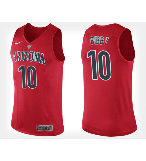 Arizona Wildcats 10 Mike Bibby Red Home College Basketball Jersey retro stitched fan jersey RTJ12433 image 1