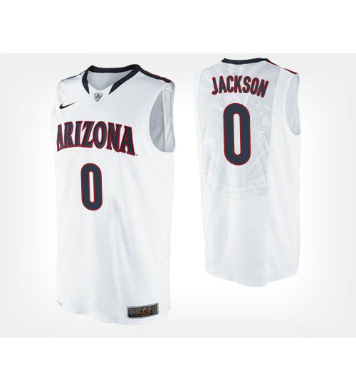 Arizona Wildcats 0 Parker Jackson Cartwright White Road College Basketball Jersey retro stitched fan jersey RTJ6548