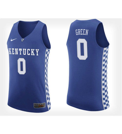 Kentucky Wildcats 0 Quade Green Blue Home College Basketball Jersey retro stitched fan jersey RTJ4573 image 1