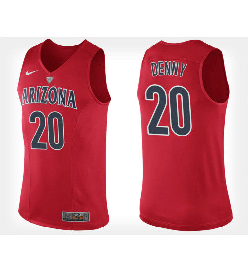 Arizona Wildcats 20 Talbott Denny Red Home College Basketball Jersey retro stitched fan jersey RTJ6498 image 1