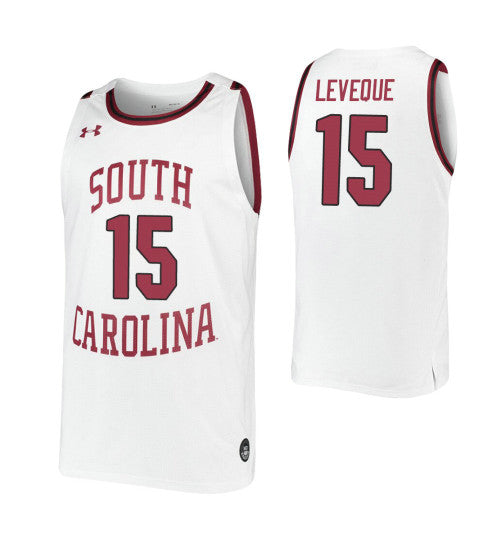 Wildens Leveque College Basketball Jersey White South Carolina Gamecocks retro stitched fan jersey RTJ1069 image 1