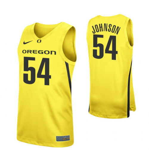 Oregon Ducks 54 Will Johnson Yellow College Basketball Jersey retro stitched fan jersey RTJ8367 image 1