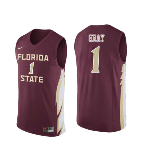 Florida State Seminoles 1 Raiquan Gray College Basketball Jersey Wine retro stitched fan jersey RTJ5420 image 1