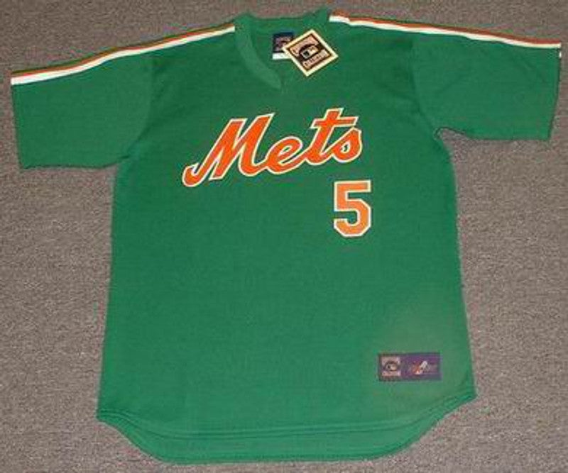 DW NYM 1980s Cooperstown St. Pattys Day Stitched Jersey, Vintage Baseball Jersey, Retro Sewn Jersey